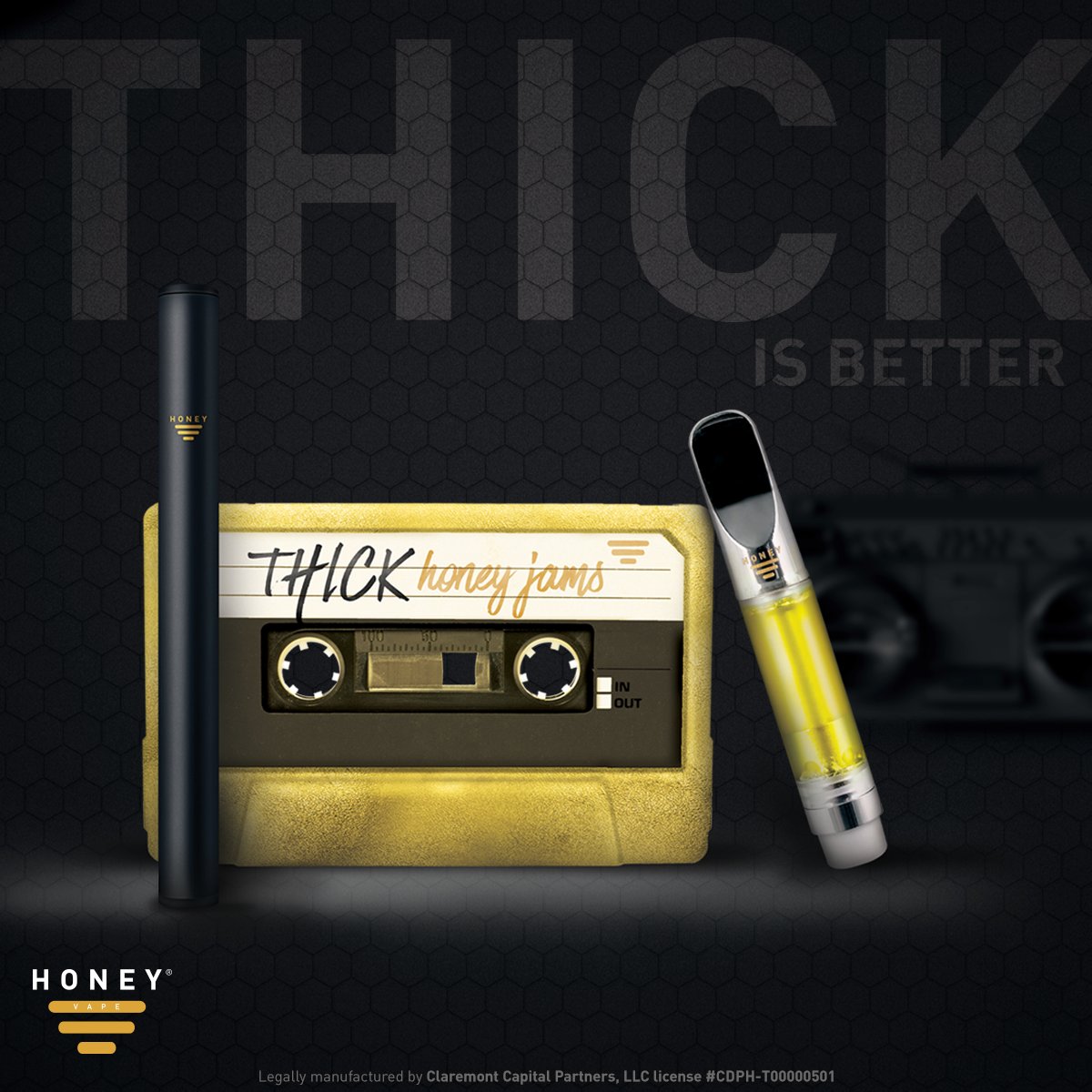 HoneyVape's tweet photo. Why is HoneyVape™ oil so thick? ZERO fillers &amp; 2 ingredients #cannabis oil and terpenes! No glycerin or propylene glycol.

Our symphony of phytochemicals captures the plant's soul just like a classic song on vinyl or cassette! #ThickIsBetter #OnlyTheBest #California #marijuana https://t.co/ekcAmNJVxb