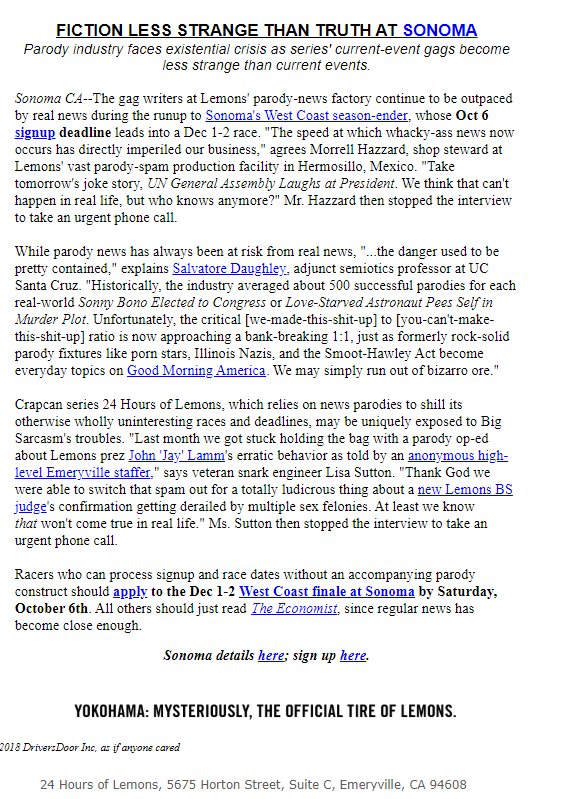 jerrymatthew's tweet image. You can&apos;t make this sh*t up..... or wait, can you......
#24hoursoflemons
#becauseroadkill
😋🤪