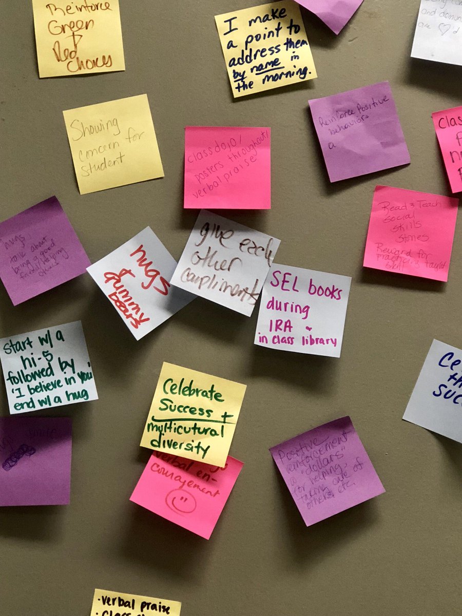 Students aren’t the only ones completing exit tickets out the door at @PLEPanthers. <a href="/Sasseprincipal/">Susan Sasse</a> and <a href="/Mr_Hoolihan/">John Hoolihan</a> consistently engage educators in reflection around #SEL practices in their building. 🧚🏾‍♀️ #SELatthecenter