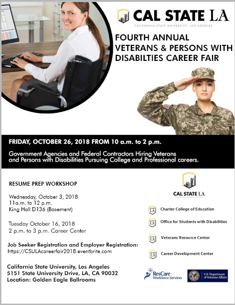 Deana_Garay's tweet photo. Join us for one of our upcoming Career Fairs and workshops! @calstate @CalStateLAccoe #futureeducators #futurecounselors #CalStateLA @calstatelacdctr @CalStateLAvets #careerfair https://t.co/fgqukahj6y