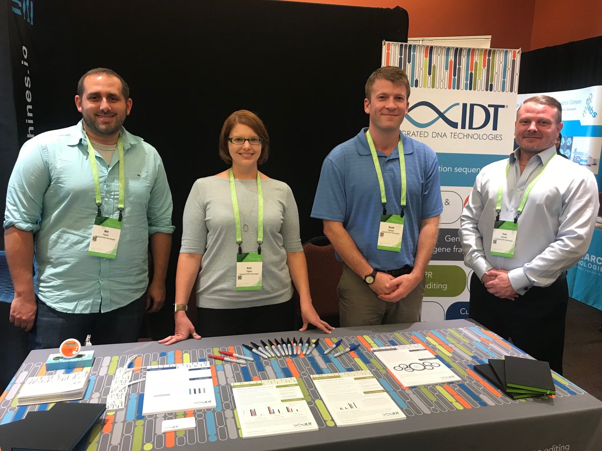 idtdna's tweet image. Stop by booth 120 during the breaks at SynBioBeta to see the IDT team!
@SynBioBeta #SynBioBeta2018 #syntheticbiology #synthbio #idtdna