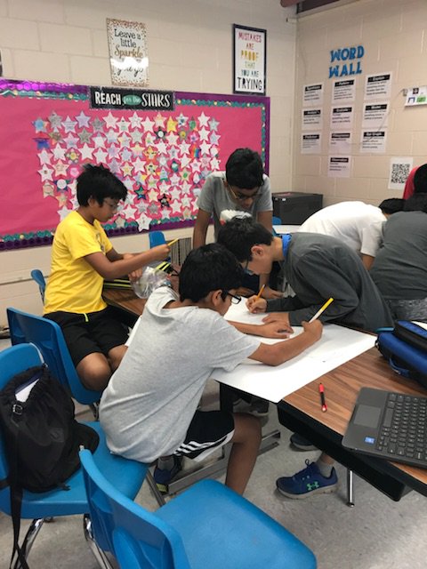 MrsGustofson's tweet photo. Today students created posters showing what #respect, #responsibility, &amp; #excellence looks like in the classroom! #JAMSPBSIS #GraffitiWall @JAMS_Knights 👍🏼🖍️ https://t.co/bt982O1gCV