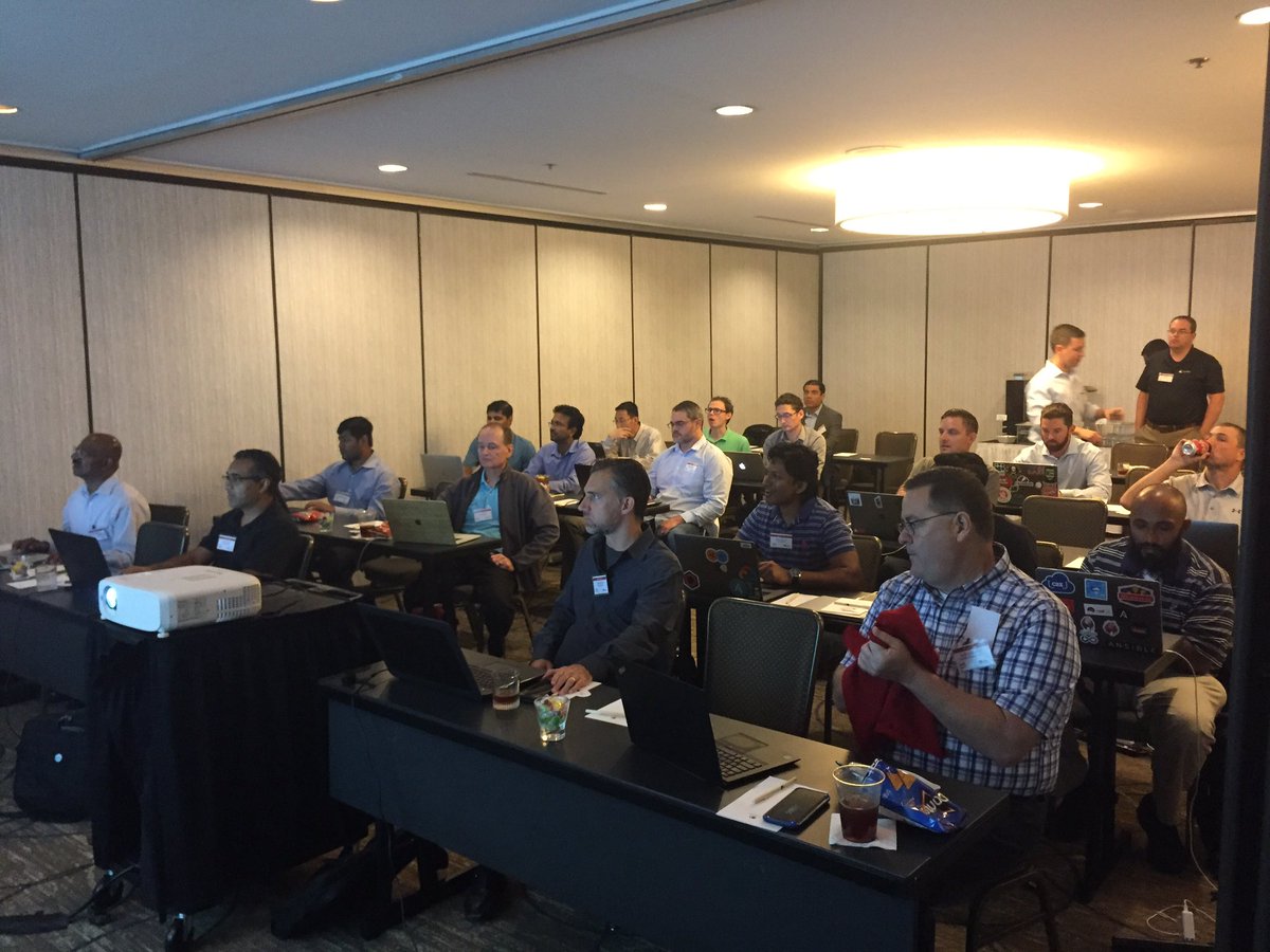 sueflaherty's tweet photo. Red Hat AWS Levvel OpenShift on AWS workshop in Jacksonville, FL!   Full house! #OpenShift #RedHatPartners #containers https://t.co/TgSz5GdPFg
