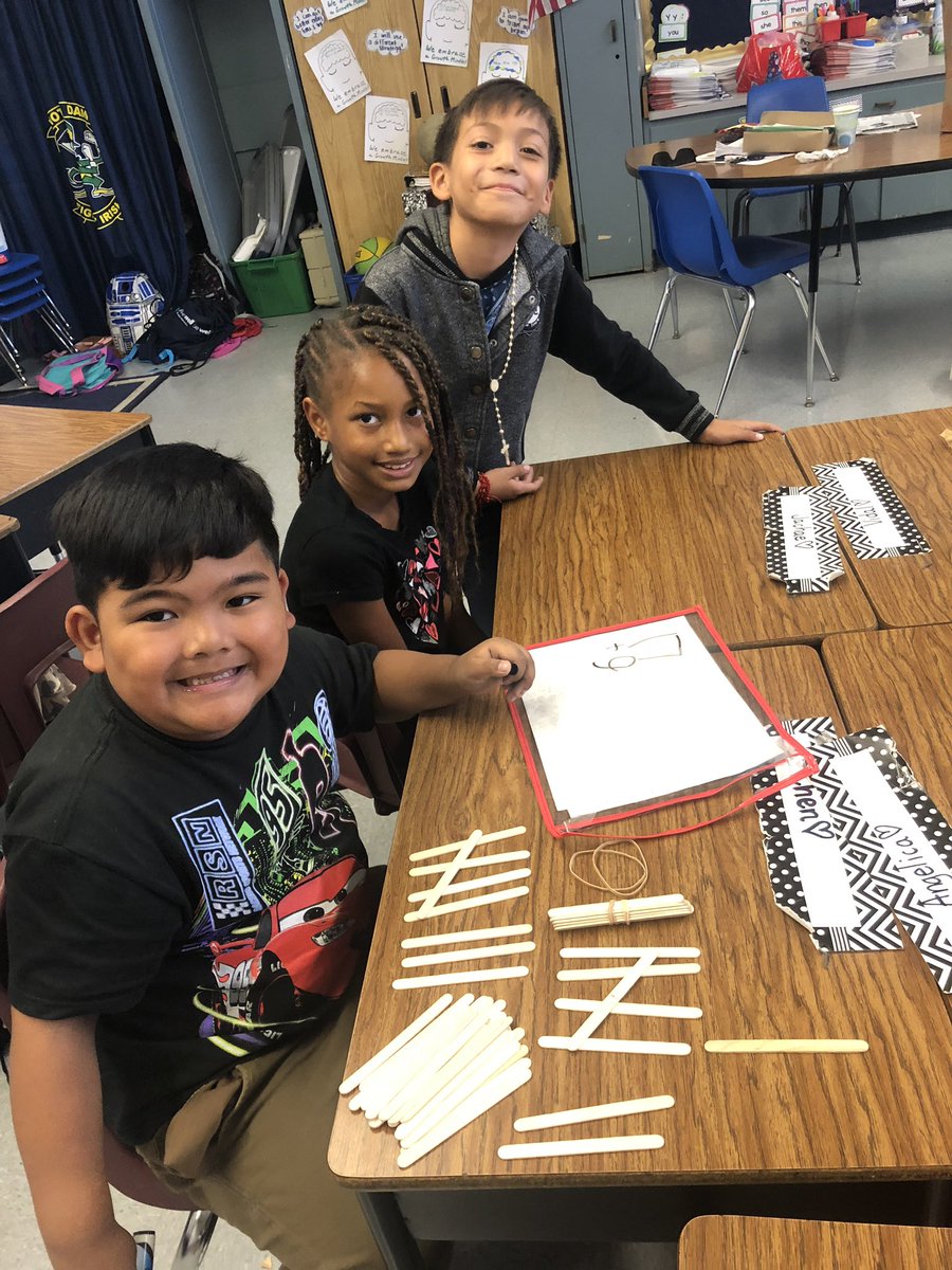 alsil23's tweet photo. Adding with regrouping using popsicle sticks! The #ndclass2033 loves learning new things! So proud! https://t.co/DKkNHXypEV