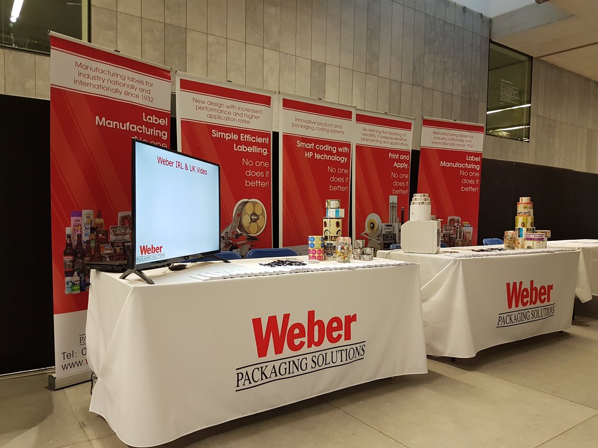 Irlbarcodes's tweet photo. All set up and ready to go. Visit Weber tomorrow at the Wexford Business Summit #WexBizSummit for all your labelling and Coding requirements #weknowlabelling #weknowcoding https://t.co/aC5M9mBzfQ