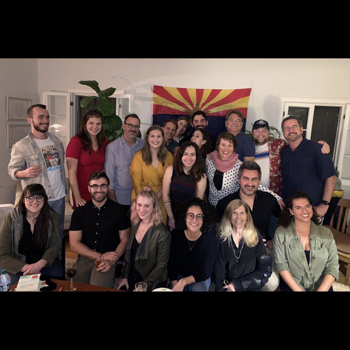 Moonpark Town Meeting? Nope, it's (most of) the cast of Murder We Wrote, at the season 1 wrap party. Can you match the faces to the voices? #murderwewrote #podcast #faketruecrime #truecrime #wrapparty #bestdamncastEVER