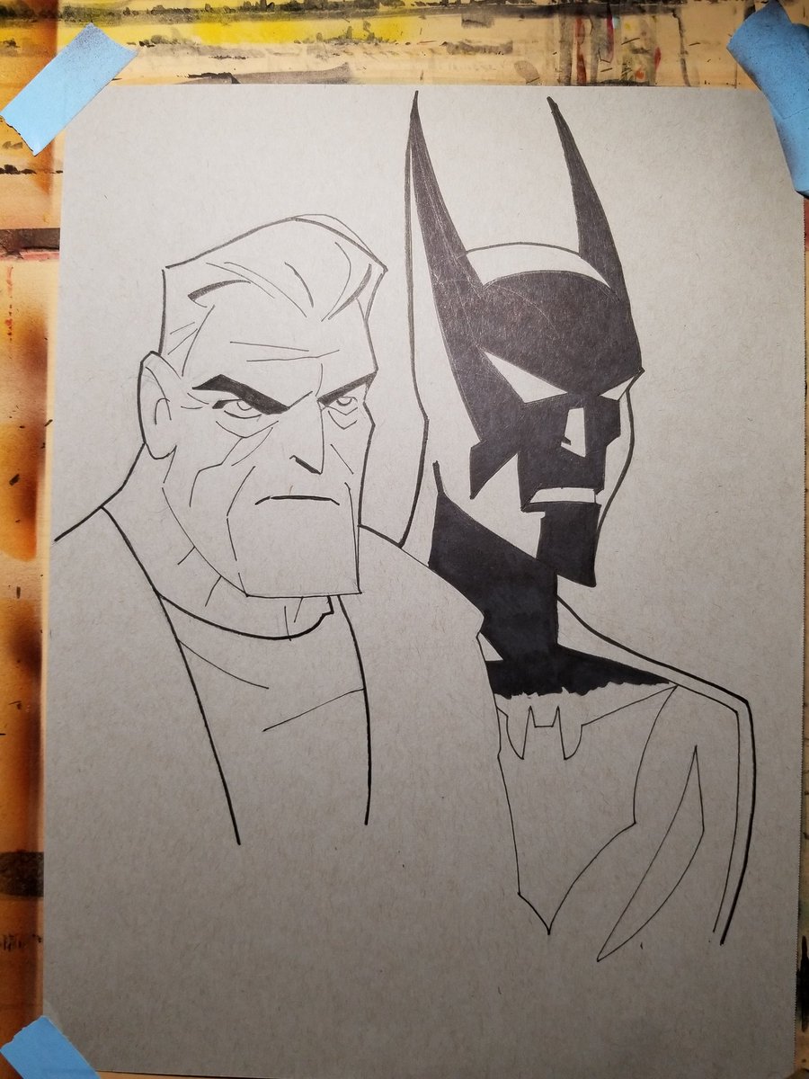 geekfineart1's tweet photo. Just a scrbblin on a Tuesday... A little Batman Beyond work in progress for #inktober2018
#batman #batmanbeyond #BruceWayne #oldbrucewayne #terrymcginnis #wb #GeekFineArt #handdrawing #copicmarkers #inktober #wip
#gotham #willfriedle #kevinconroy https://t.co/T59y0zACQe