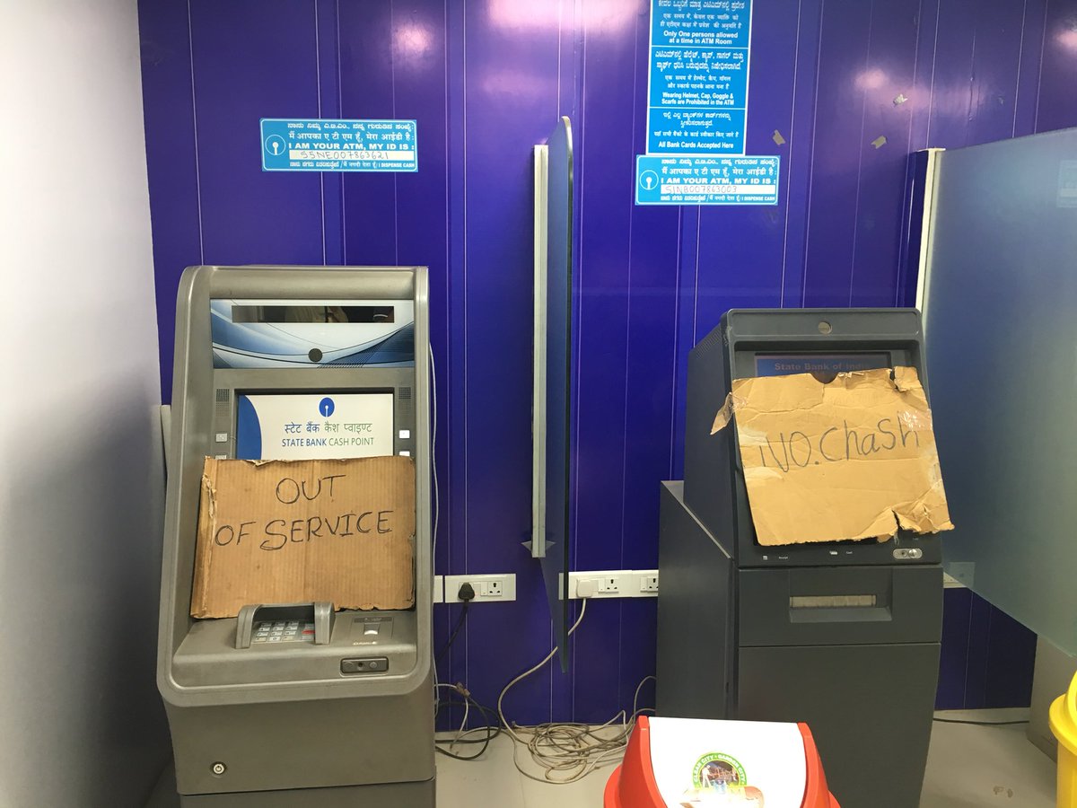 UgAnoop's tweet image. This is how SBI works. Automated trailer machine not working from 3days and for god&apos;s sake cash deposit machine is also dead at so called e-lobby 24*7 taglines hopeless service.