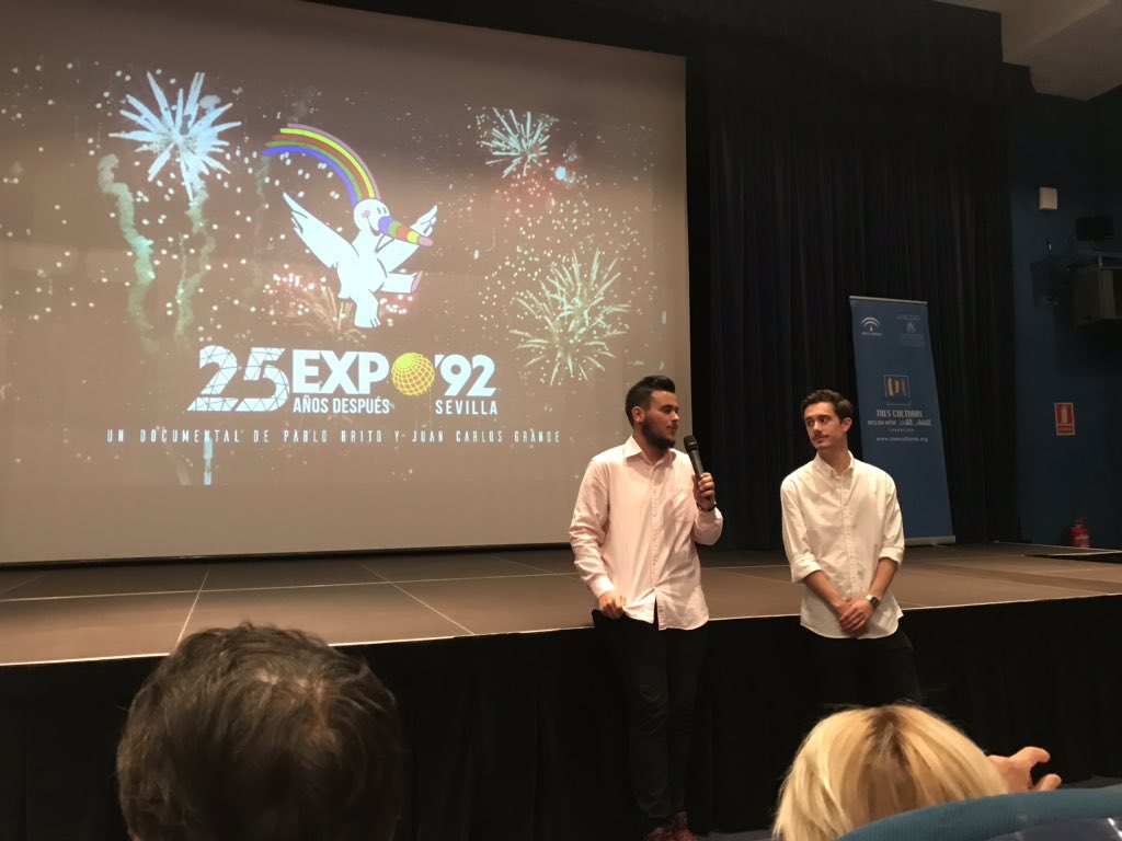 Todo un éxito la proyección en <a href="/FunTresCulturas/">Fundación Tres Culturas del Mediterráneo</a> del documental 'EXPO’92, 25 años después', de Pablo Brito y Juan Carlos Grande, un proyecto de <a href="/EUCreativa_ES/">Europa Creativa ES</a> al que deseamos siga cosechando reconocimientos. #25EXPO92
