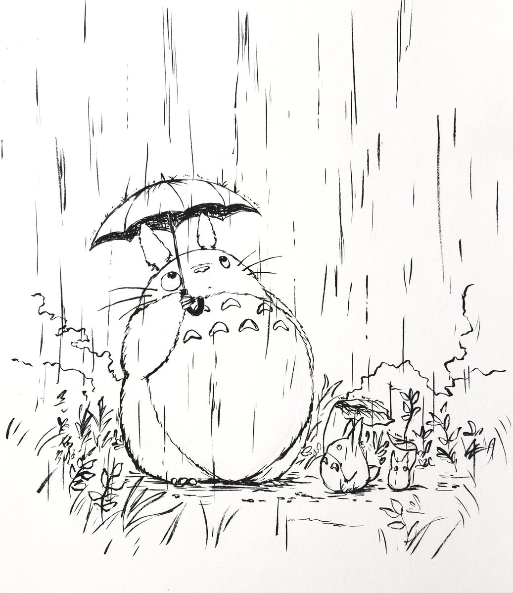 Inktober day 2: Totoro #Inktober #inktober2018