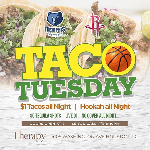 Let’s go Rockets‼️ Reserve your table now 🍾 #TacoTuesday #DrinkSpecials #CazadoresTequila #TequilaTuesday #RedNation #RunAsOne ift.tt/2xUk9za