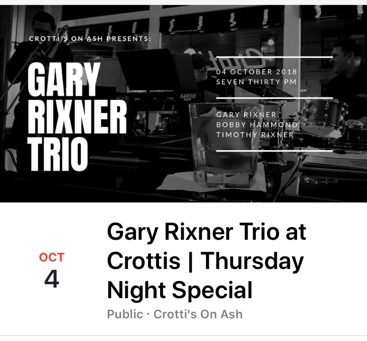 crottisonash's tweet image. #Thursday #crottisonash #garyrixnertrio