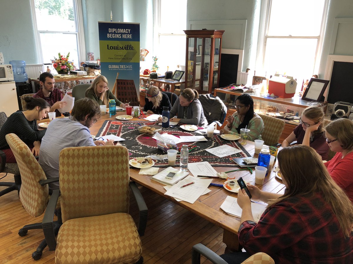 LouisvilleWorld's tweet photo. Our September VISTA meeting and potluck were a success! Thank you to Samantha at World Affairs Council of Kentucky and Southern Indiana for hosting and leading our professional development activities! https://t.co/v9uBZ5rl9r