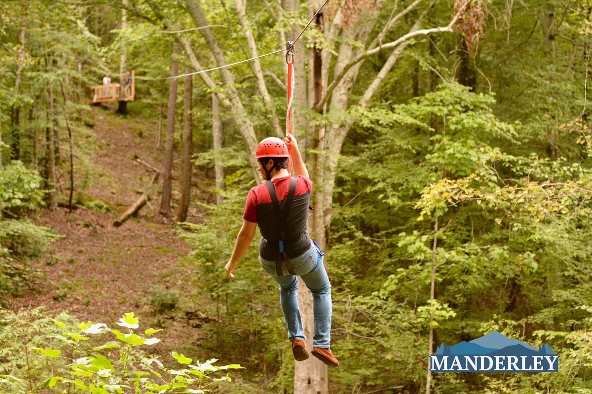 Ziplining through the trees! What is your favorite thing to do at camp? #camping #ccca #manderleycamp #greatoutdoors #getoutside