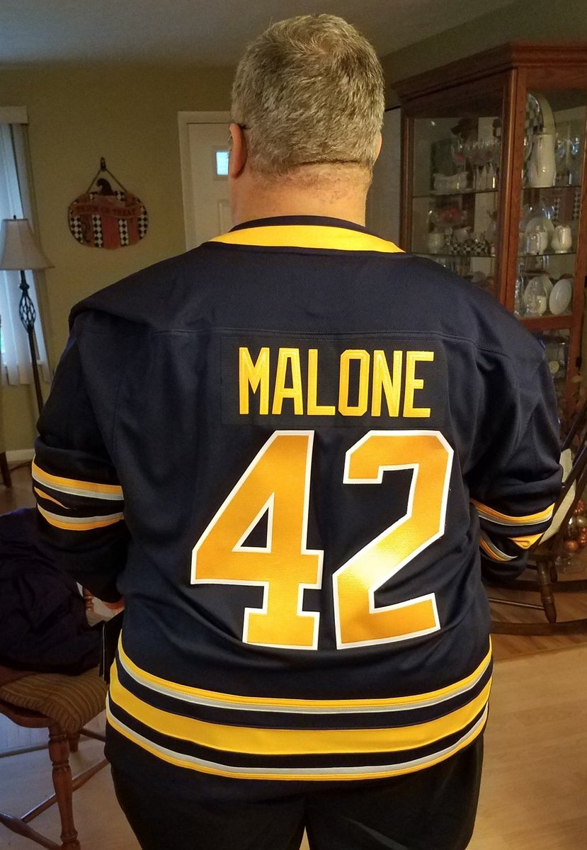 <a href="/SeanMalone_13/">Sean Malone</a> Best birthday present ever from my wife! A Sean Malone #42 jersey on my 42nd birthday! Let's go Sabres!!!