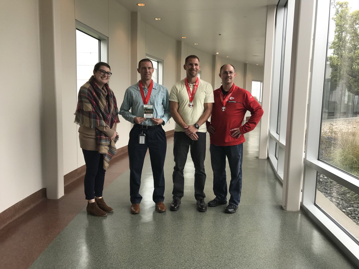 moogs6's tweet photo. Who got 1st place in the Men’s Division A at the @LungAssociation #CorporateCup? These outstanding @StreckInc employees!! Congrats Bill, Nick, &amp; Doug! You all rock! It was great to have Julia present them their award today! https://t.co/iScwFbDIJN