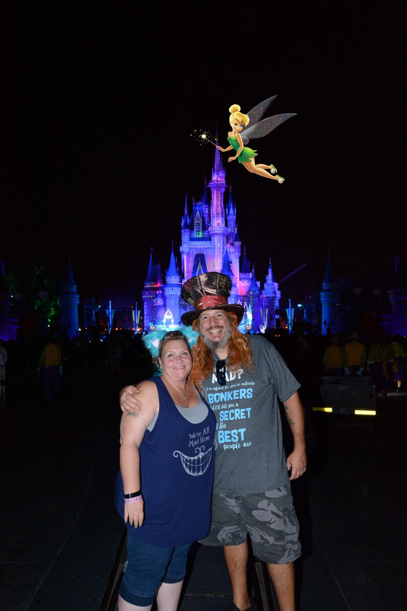 DawnMBeauS's tweet photo. Had a blast at the Mickey's Not so Scary Halloween Party with the kids and my mad hatter! #Disney  #Halloween https://t.co/opfDqTAqlE