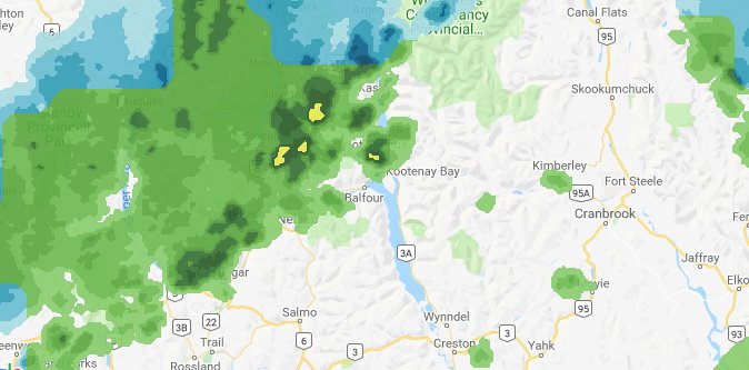 TMTVBCTV's tweet photo. #BCSTORM WATCH - Big storm hitting parts of #southeastBC
Heavy rain, snow, hail, high winds, thunder and lightning currently hitting the area... #CastlegarBC #NelsonBC #Kootenaylake #Kootenays #lightning #Thunderstorms https://t.co/xnjmtOjj0i
