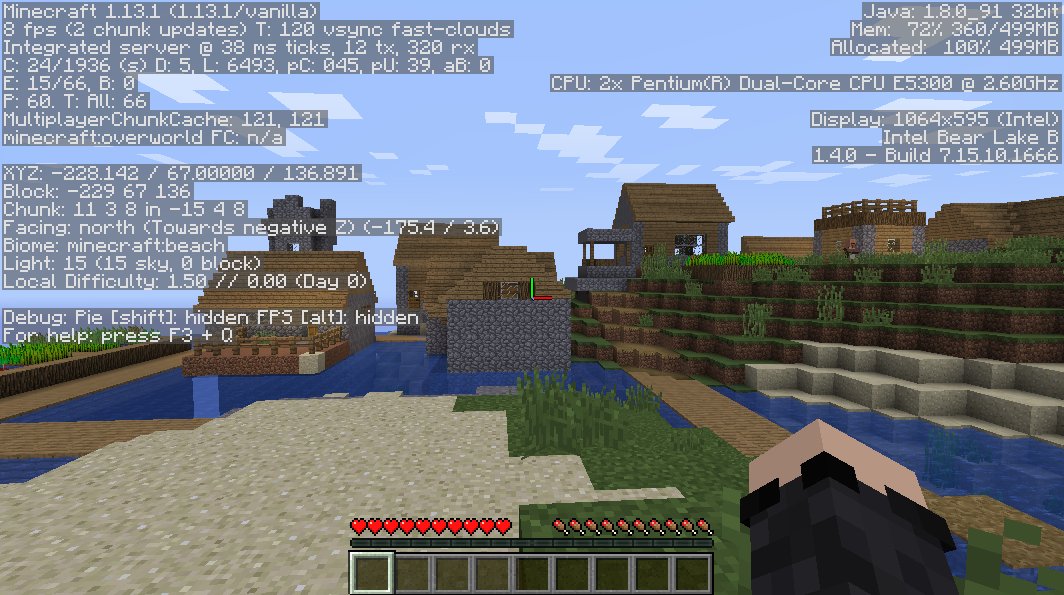 J4v1Sub's tweet photo. Después de que se instalara el MC, he hecho un test de los FPS con la configuración minimamente cambiada del Minecraft por defecto, y luego una con el optifine y todas las configuraciones en minimo!
Con Optifine + Configs / Sin Optifines Ni Configs https://t.co/RoT61otTMY