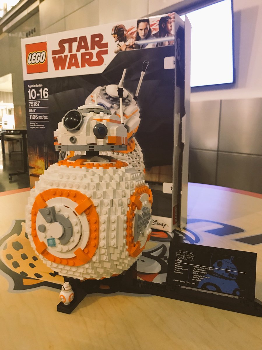 sunapsisteam's tweet photo. They did it! BB8 has been formed by Kathryn, Cameron, and Michael!! @gilibean calls it for her desk at the #sunapsis headquarters! UBuildIt was a huge success, 50 requests and officially coded 15! #livecodingparty #legos #sunapsis18 https://t.co/d2UoNWTglS