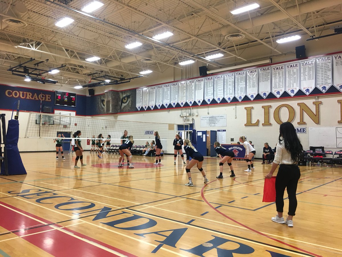 Yale senior girls volleyball. First home game!!