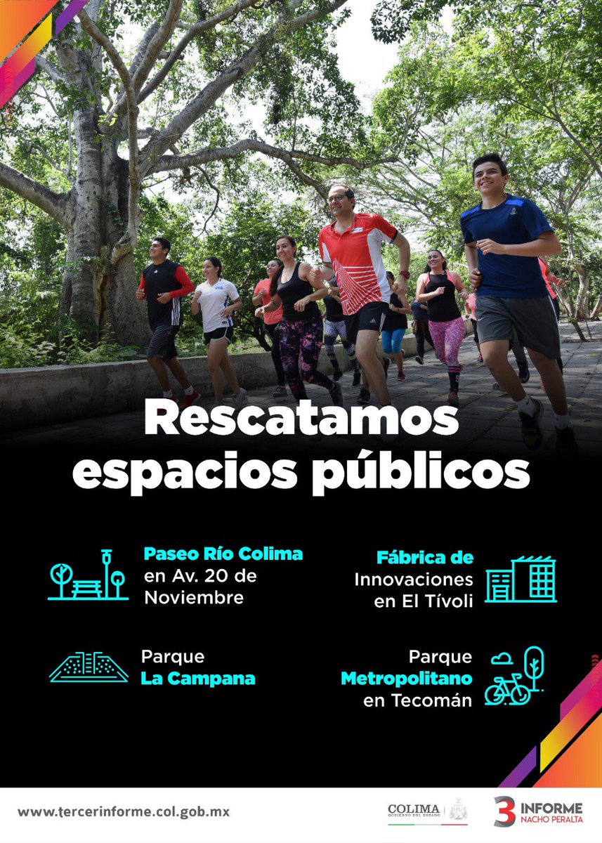 nachoperaltacol's tweet photo. #3InformeNacho
Espacios en abandono, hoy son lugares extraordinarios para las familias colimenses.
¿Ya conocen? ¡Les invito a visitarlos!
#JuntosPodemos cuidarlos. https://t.co/JE0Vm6QhFu