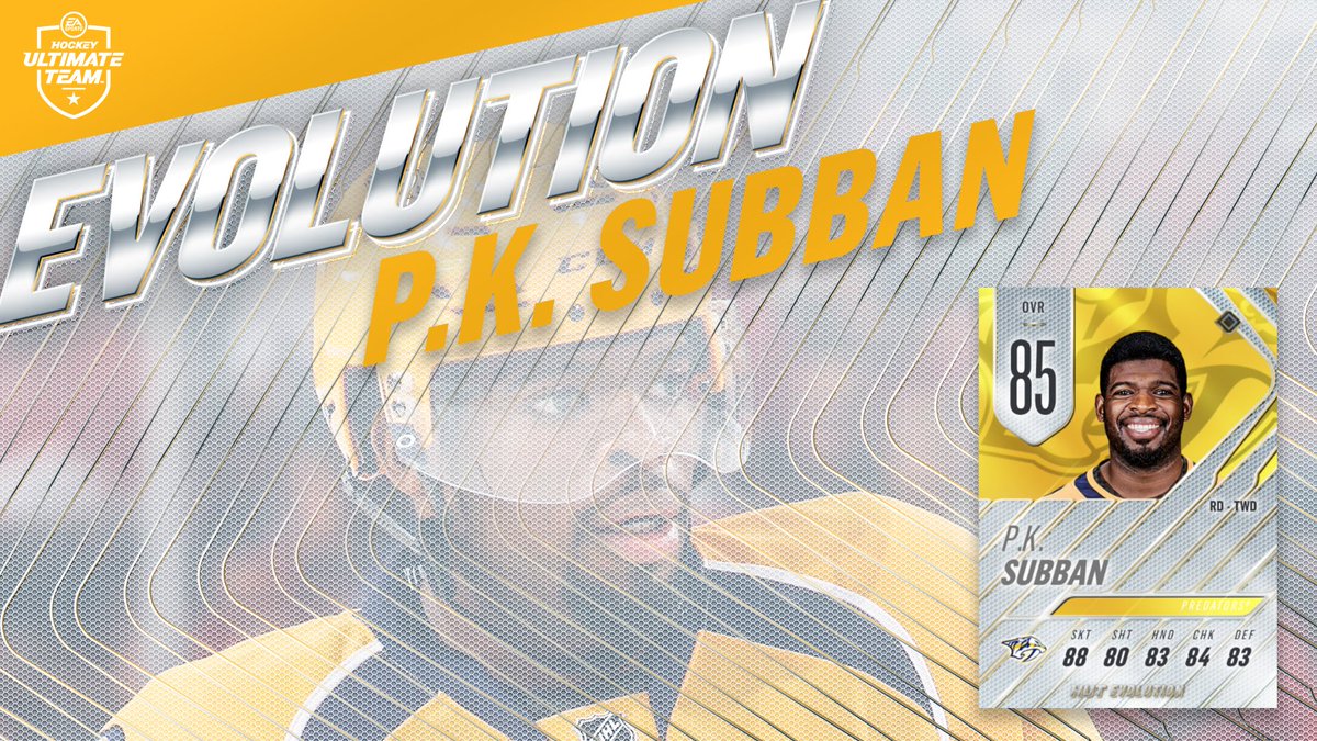 EASPORTSNHL's tweet photo. RT for your chance to win #NHL19 Cover Athlete @PKSubban1's HUT Evolution item! https://t.co/kDBEXXYoH8