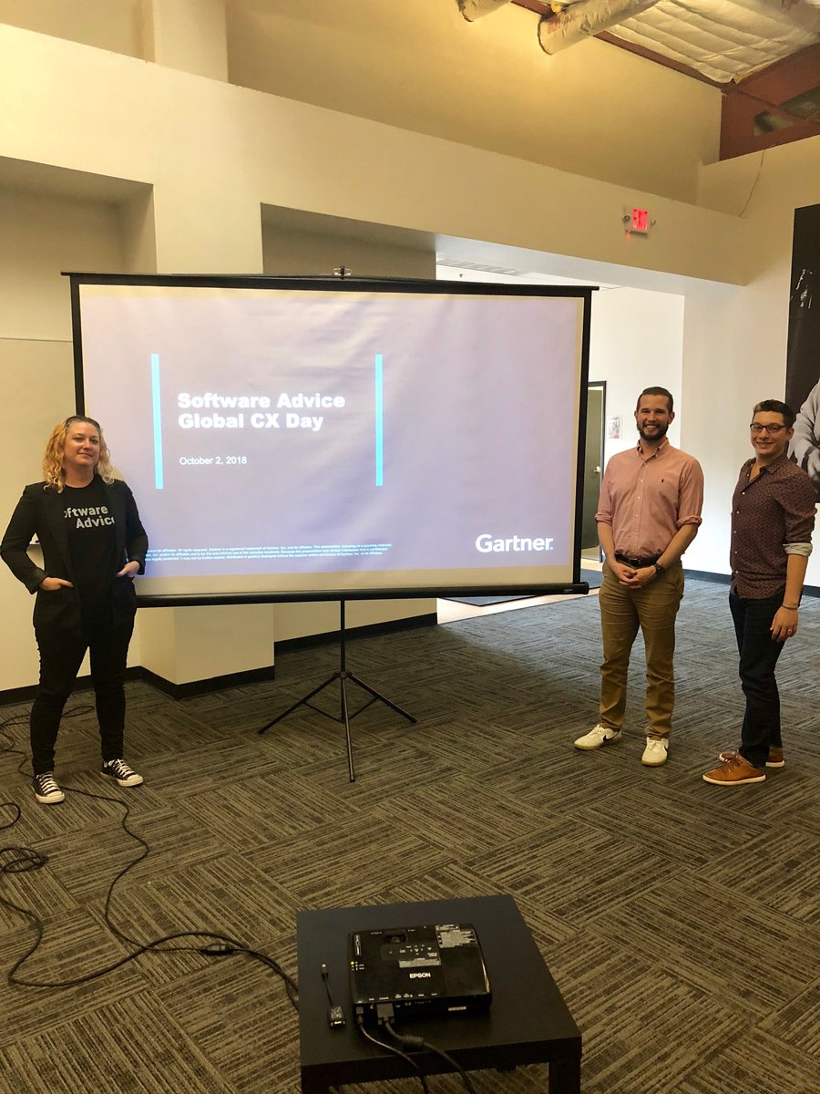 SoftwareAdvice's tweet photo. Happy #CXDay2018 from @SoftwareAdvice! 

Shout out to Erica, our #CustomerExperience Manager and all of those who contributed to a successful and amazing #CXDay! 

We love employees that work hard for our customers. https://t.co/XGPhbmgzSC