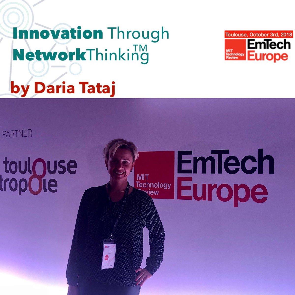 DariaTataj's tweet photo. Arrived safely to Toulouse. Tomorrow giving a #keynote “Innovation Through Network Thinking” @EmTech_EU #EmTech_EU @QuaiDesSavoirs #Innovation #TechNews @MIT #Entrepreneurship #Startups #networkthinking #WomeninTech https://t.co/krf7Z2iIFj