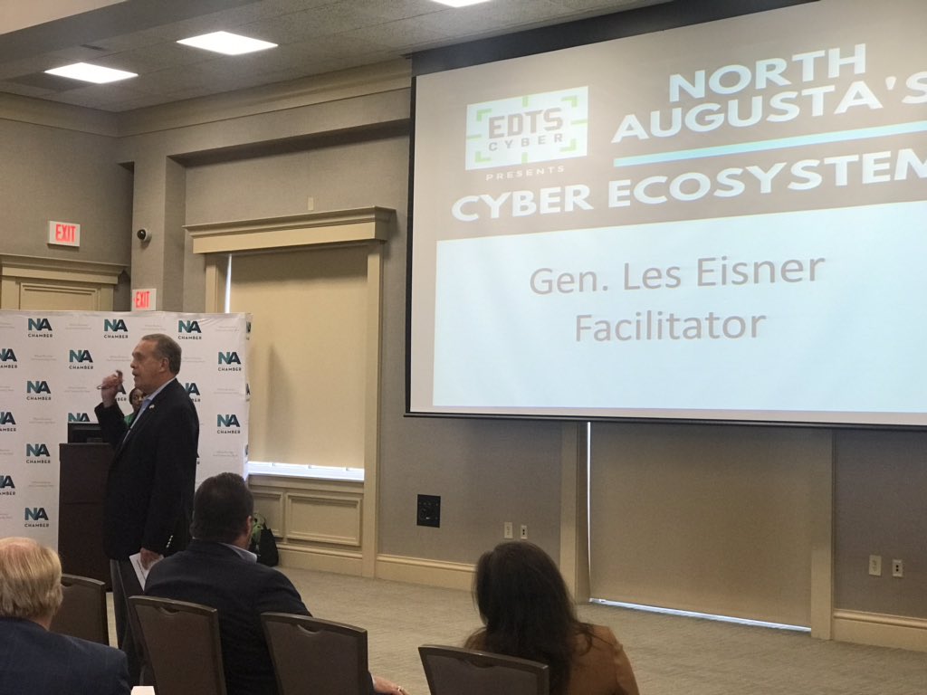 TechTalkAugusta's tweet photo. “The golden goose landed in Augusta and North Augusta, it’s up to us to find the egg.” – Gen. Les Eisner, Founder @sc_cyber https://t.co/ycPV05Nsih