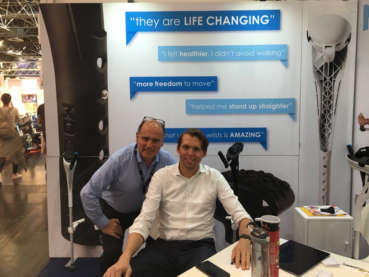 MD_Crutch's tweet photo. Our CEO Dan and Co-Founder Max wanted to thank everyone involved for another great year at REHACARE!
#REHACARE #REHACARE2018 #MedicalTradeshow #MobilityDesigned #RedefiningMobility #MDCrutch #ElbowsNotArmpits #BetterMobility #MobilityAwareness #MobilityAssistance https://t.co/SR4iIf8nqC
