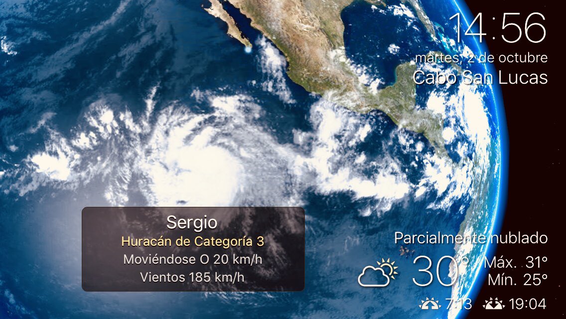 chematierra's tweet photo. ACTUALIZACIÓN:
La #Sergio es ya un #huracán mayor Cat 3! afortunadamente las proyecciones lo ubican lejos de México en el Océano Pacífico
•Vientos 185km/h
•1410km al SSW de #BCSMex
Se mueve 20km/h hacia el W
https://t.co/PN7emeupjL https://t.co/9xnCZ1nmvB