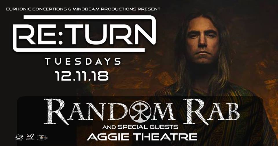 Aggie_Theatre's tweet image. JUST ANNOUNCED:
@ECpresents, #MindbeamProductions &amp;amp; #LongevityProductions Present #ReTurnTuesdays ft @randomrab with Special Guests at the @Aggie_Theatre on Tuesday, December 11th.
Tickets on sale THIS FRIDAY, October 5th at 10am: ticketf.ly/2P3kztF