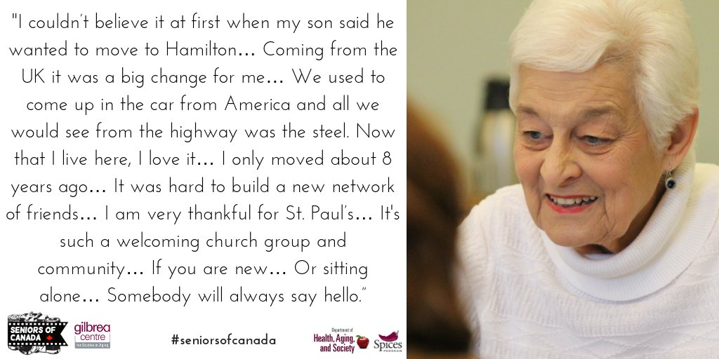SofCanada's tweet photo. "We used to come up (to #HamOnt) in the car from America and all we would see from the highway was the steel. Now that I live here, I love it"
#Seniorsofcanada #SeniorsinCanada #IDOP2018 https://t.co/zHfjIYA3Me