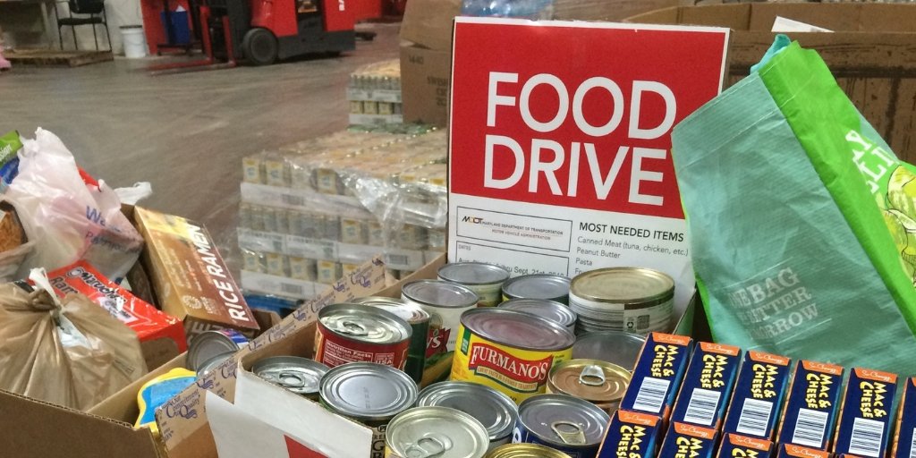 MDFoodBank's tweet photo. .@MDOTNews' #OperationOrange is helping change the lives of hungry Marylanders in a big way — and today, we received our first food donations from this year's campaign! #FightHungerMD https://t.co/92rttoW0sN