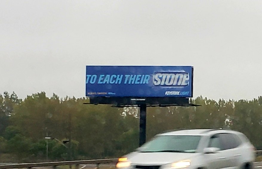Amburnham23's tweet photo. @StoneBrewing @MillerCoors 2 of 4 as seen around Syracuse, NY #PutTheKeyBackInKeystone https://t.co/TVNaFyPgEm
