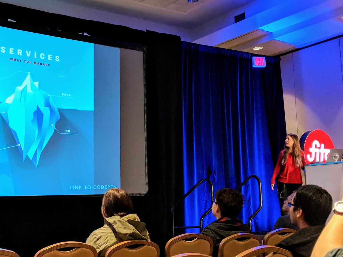 EllenProbst_'s tweet photo. Super helpful introduction to serverless and FaaS by @sarah_edo @FITC. Excited to try this out! #webu18 https://t.co/Vhzh2ZBBuJ