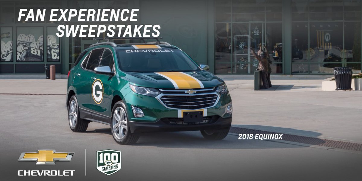 GrossAutoGroup's tweet photo. Wouldn’t it be nice to go to the game? With the #Chevy Packers Fan Experience Sweepstakes, you could. Enter here. https://t.co/cGVT48HvxC https://t.co/pR06i6vYbx