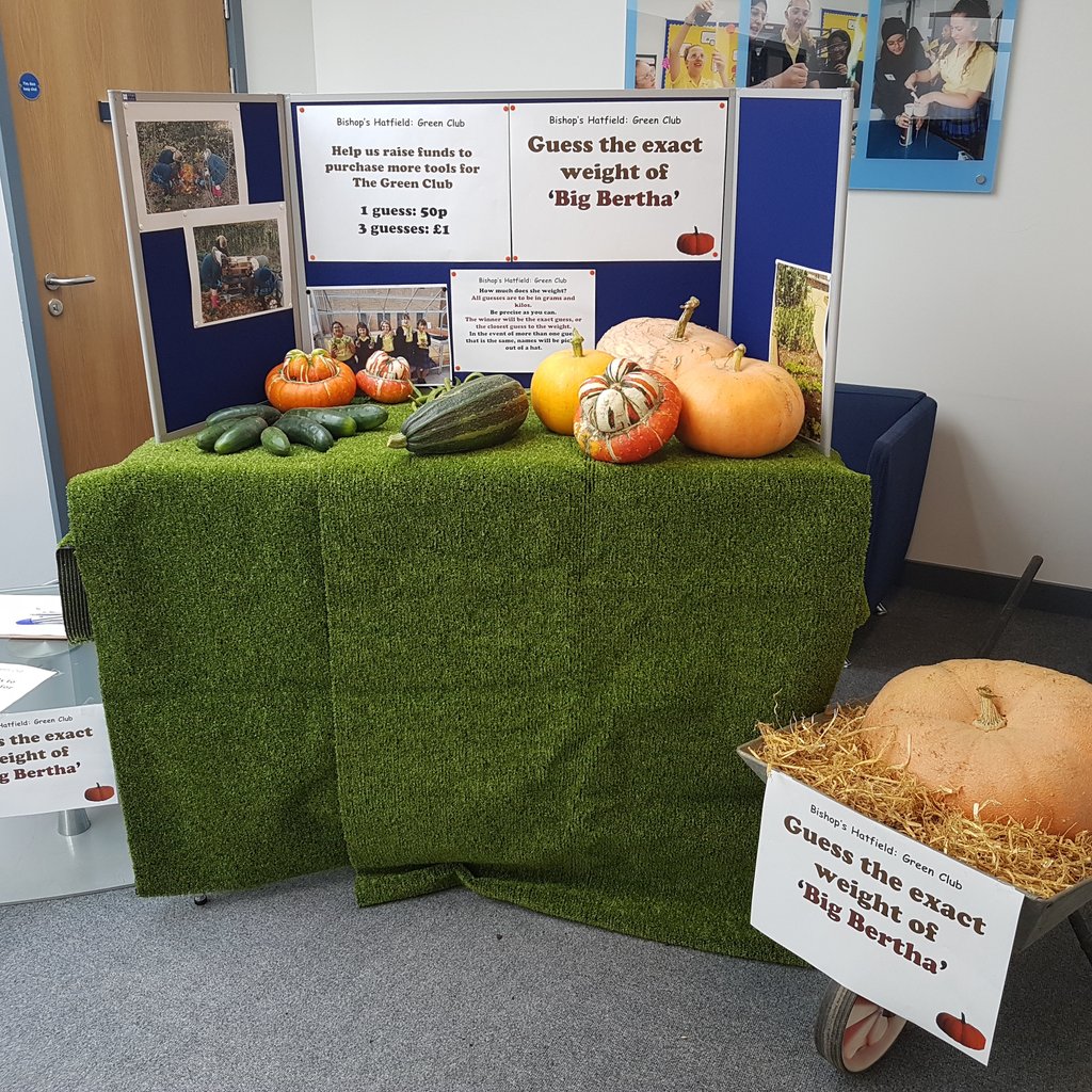 The school green club had a stall at the open day guess the weight to raise money for gardening tools #rhs #pumpkin #allotment #gardening #vegtables #veg #fresh #thegoodlife #edible #fun