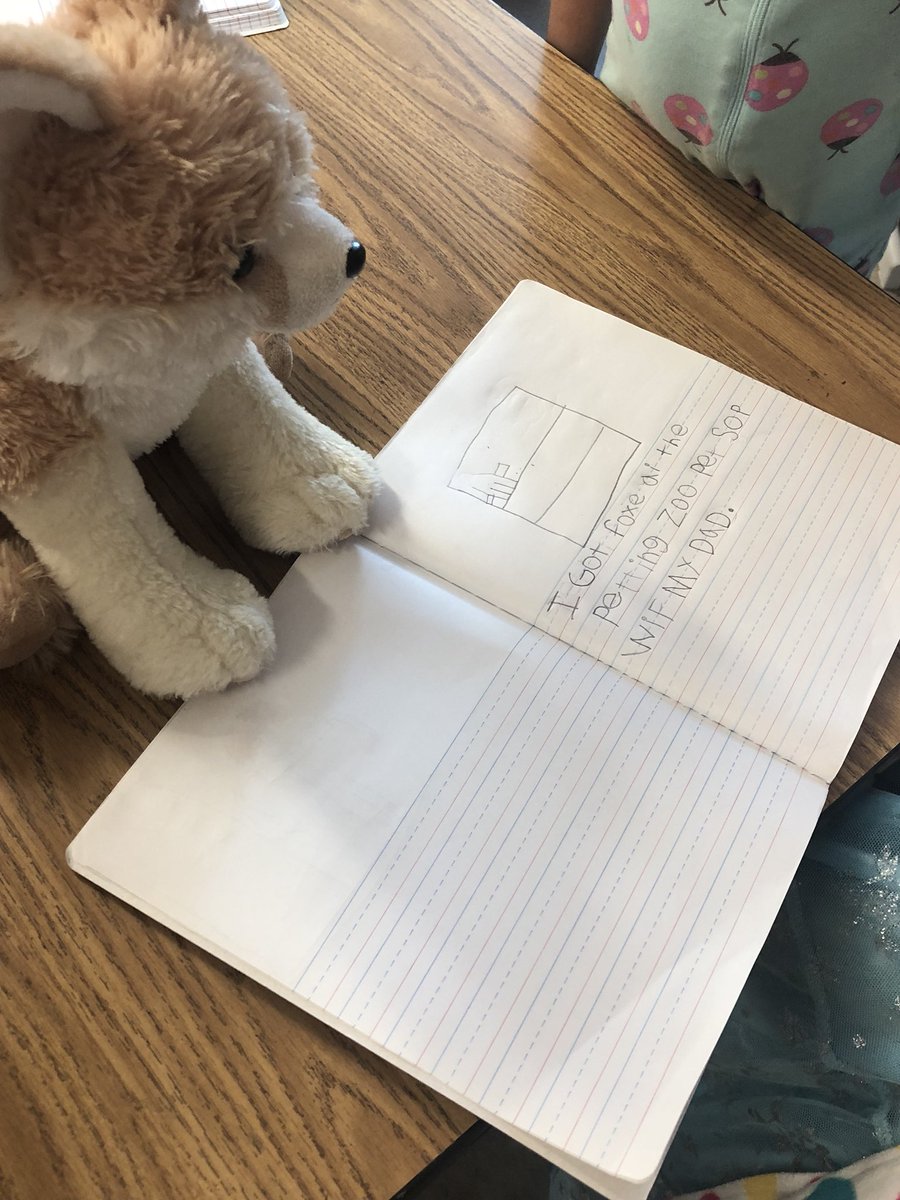 ashleethom1's tweet photo. We had a blast labeling and writing stories about our stuffed animals during pajama day! #PVK8 #K/1 https://t.co/QR4FKboH67