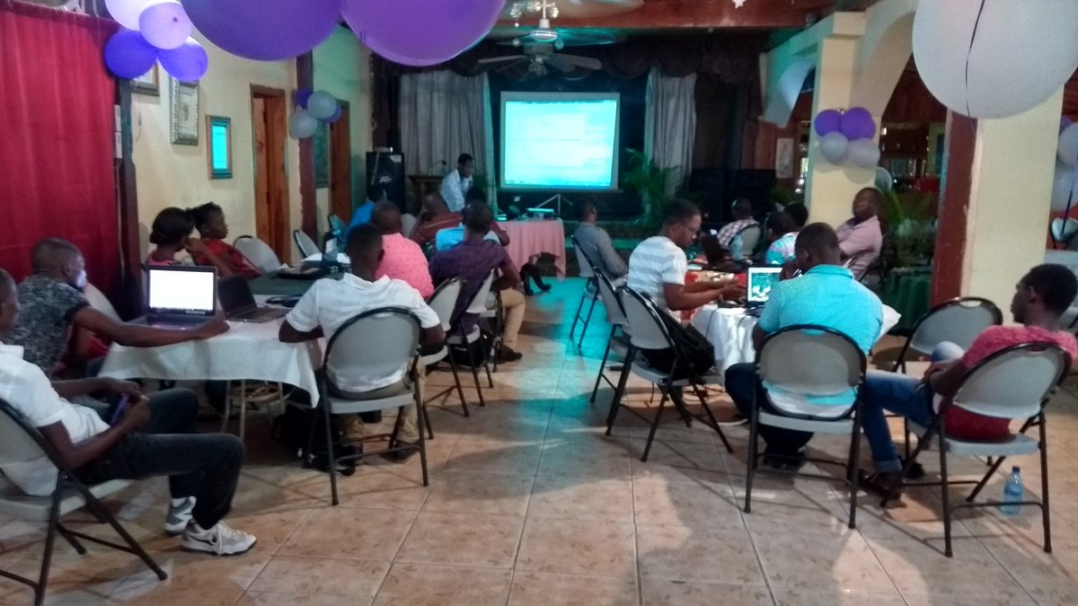nicolas_chavent's tweet photo. #Ayiti #haiti #ActionOsmHaiti2018 today pixels of @IFHpap workshop in #SaintMarc: #mapping on satellite imagery coordinating with tasking manager, preparing teams for @osmandapp @osmtracker @mapillary surveys, editing field-made #data, building simple #dataviz with @qgis #map4ht https://t.co/zIGnqH7DD1