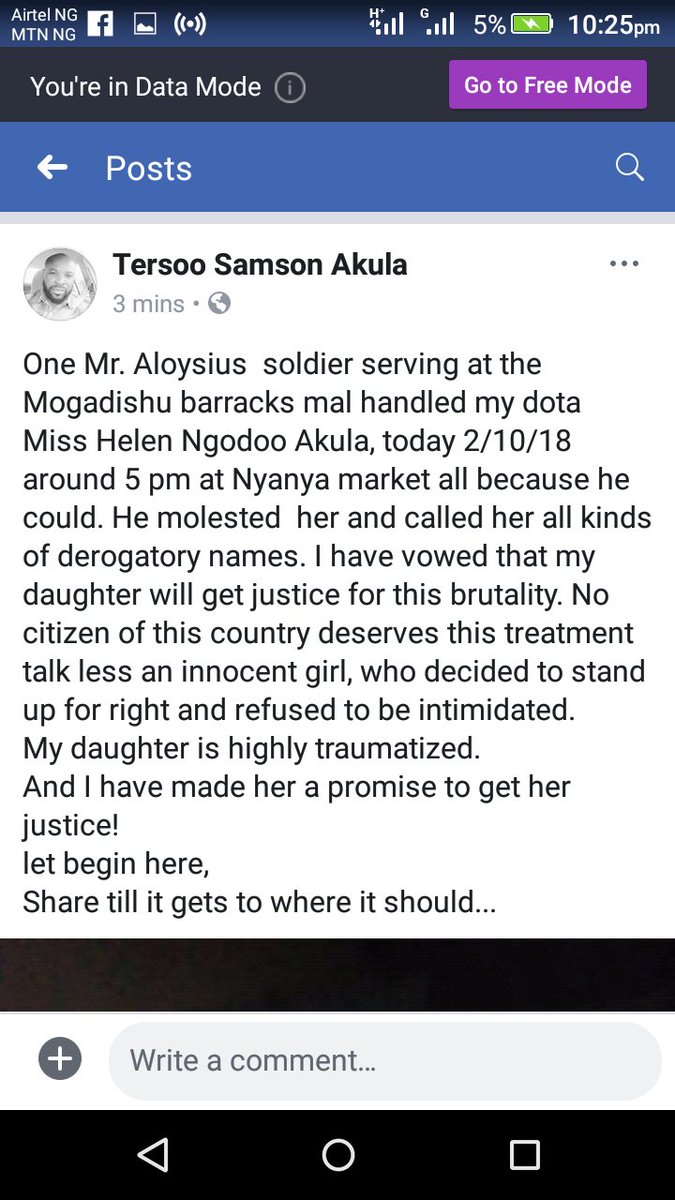 MoSende_'s tweet photo. @HQNigerianArmy Maybe you need to ask your officers why they are in the business of maltreating innocent citizens. 

I mean... Am army officer assaulting a teenager? 

@TersooAkula your daughter deserves justice. 

This is animalistic. https://t.co/PO0gKI6Kkz