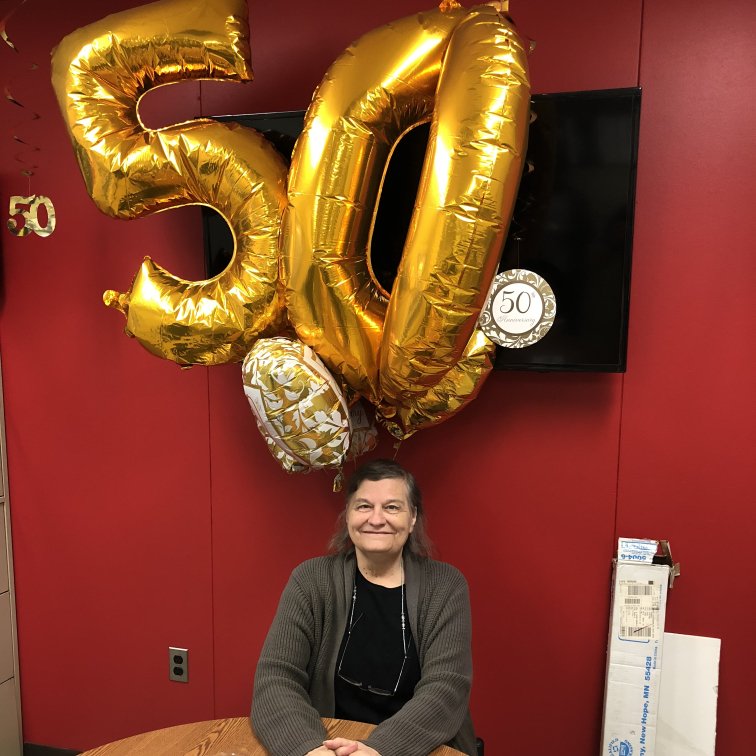 ESUadvisory's tweet photo. Yesterday we #celebrated Wendy's #birthday and another huge #milestone ... #50Years at ESU! #Congratulations again and #HappyBirthday Wendy! #Warriors #WarriorPride @ESUniversity https://t.co/NpCl6bH8lF