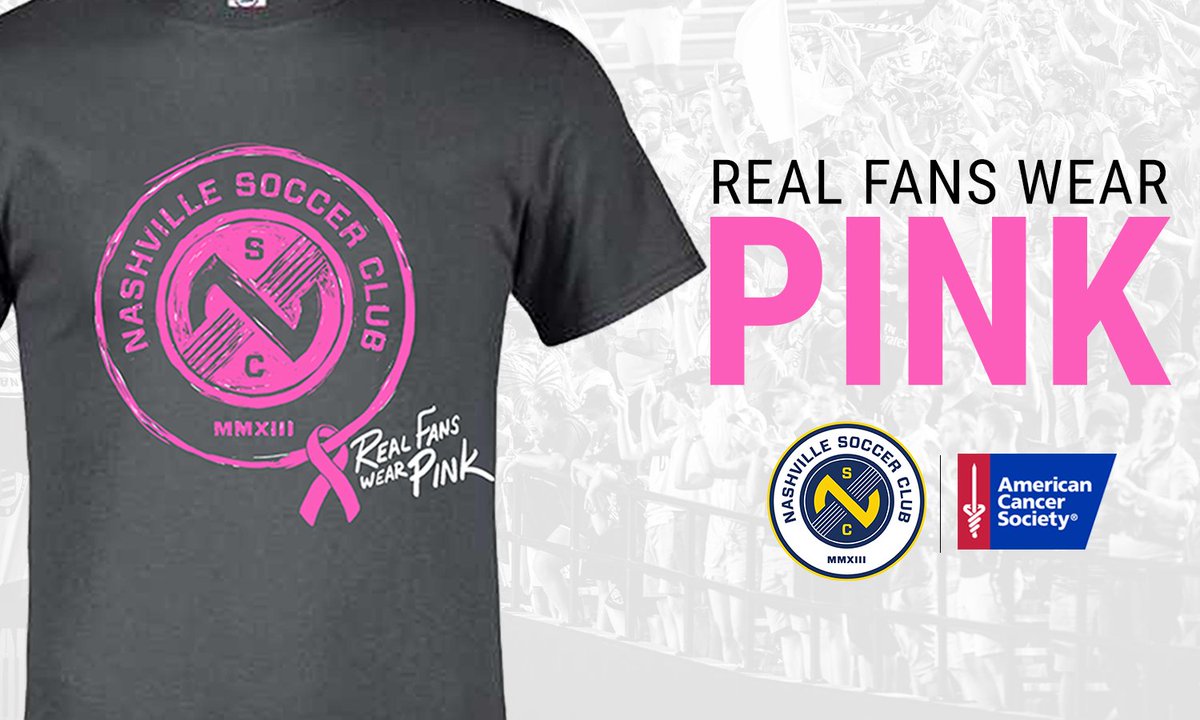 Support #BreastCancerAwarenessMonth with us by purchasing a Nashville SC #RealFansWearPink shirt. A portion of the proceeds will go to <a href="/AmericanCancer/">American Cancer Society</a>! #OurTownOurClub

📰: bit.ly/2R0n55i