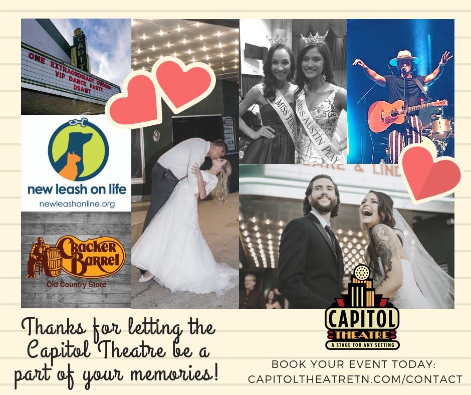 Capitoltn's tweet photo. September was a busy month at the Capitol Theatre! Thank you for making September a month to remember! We can't wait to see what October has in store.
#capitoltheatre #lebanontn #thinklocal #thinklebanonfirst #nashville #musiccity #theatre https://t.co/dlW4gfqAtM