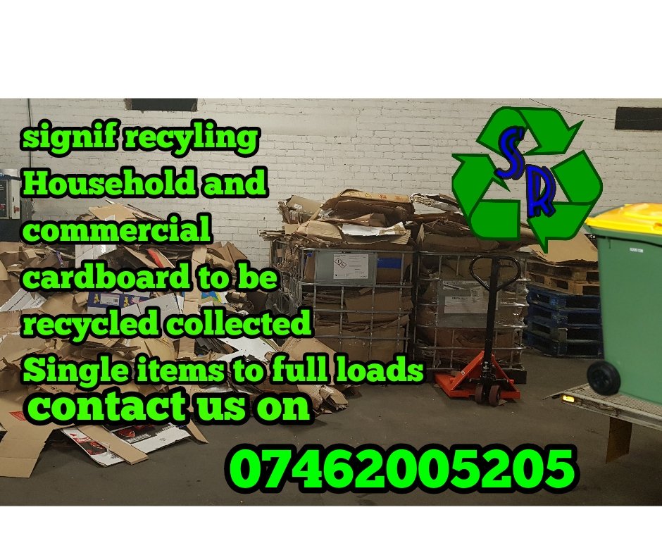 SignifR's tweet photo. At Signif #Recycling 
Signifrecycle 
#waste #Household and #commercial #cardboard &amp; #plastic also #oil #drum to be #recycled collected 
#Single items to #fullloads
For more information contact on 07462005205 https://t.co/BKvd07UsRE https://t.co/vsTbLP3UhH