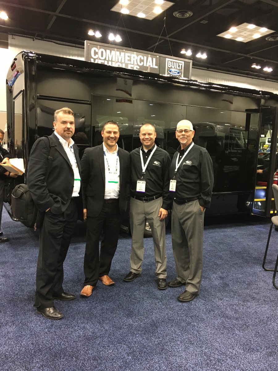 CrestlineCoach's tweet photo. Crestline's at BusCon in Indiana this week! Why? We're checking out the latest technology & products on the market and catching up with manufacturing partners #BusCon2018 https://t.co/CmayYcyR0M