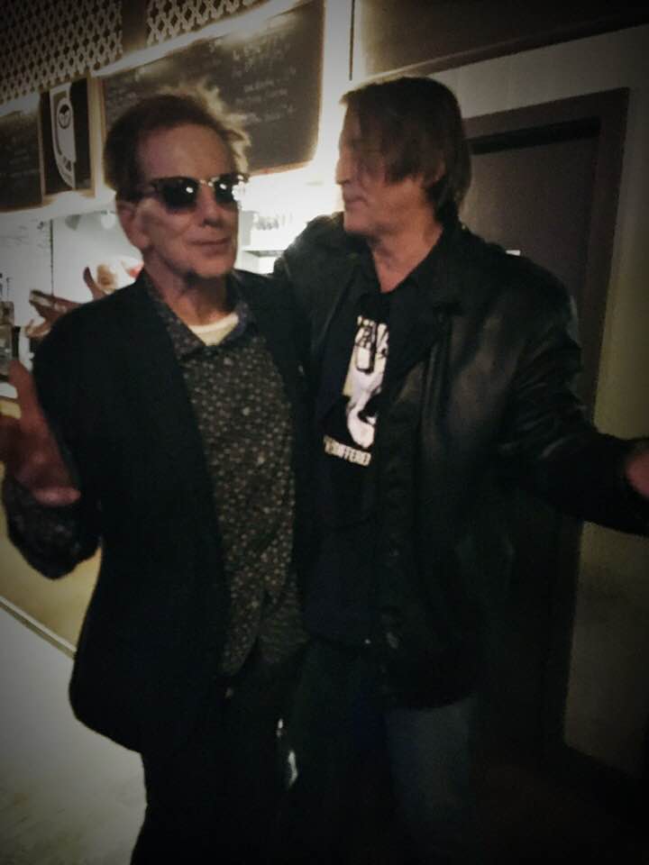 @ArtBergmann and Jon Card (Personality Crisis, SNFU, D.O.A., The Subhumans) at the wake hosted in the @wisehall for their old comrade Randy Rampage (Randy Desmond Archibald) on September 29, 2018 in Vancouver. (Karen C. Pighin photo) RIP Randy