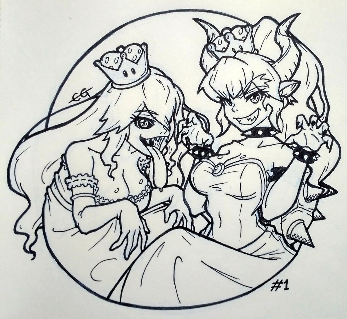 _DemiuM_'s tweet image. Inktober day 1 - Bowsette &amp;amp; Booette

Comienzo Inktober con un día de retraso (que raro... yo llegando tarde a algo 😐) con una pequeña aportación al momaso de la temporada. La que has liado sin querer, Nintendo. #Inktober2018