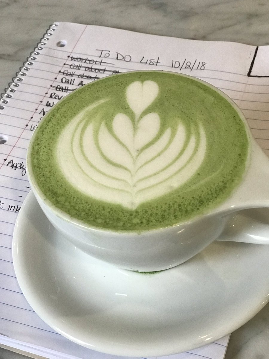 SimoneNanette's tweet photo. Getting ish done! 
Side note: After telling the guy at the register my name and how to spell it, I was stilled called Simon 🤦🏽‍♀️    #thatsnotmyname #matchalatte #todolist https://t.co/RHtcW92j2j